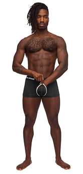Male Power The Helmet Short Boxer Shorts X-Large Black Comfort Mens Thongs